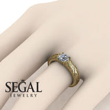 Unique Engagement Ring Diamond ring 14K Yellow Gold Vintage Art Deco Antique Edwardian Diamond 